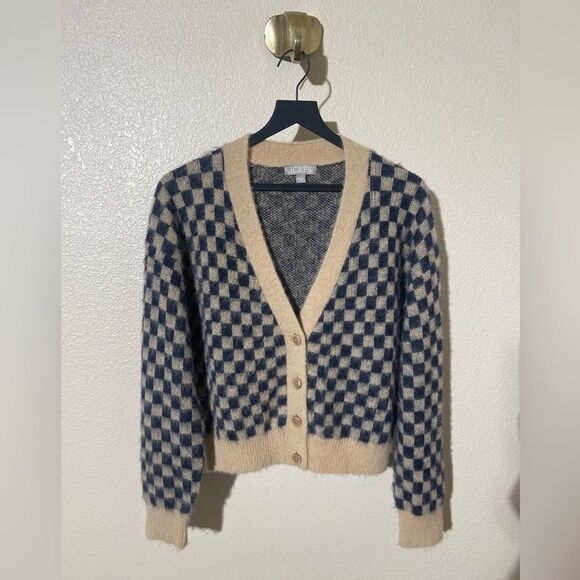 J.Crew Checkered V-Neck Cardigan Sweater - Picture 2 of 7